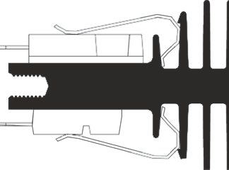 Dissipatore AAVID THERMALLOY 100 x 30 x 47.2mm, 4.08K/W