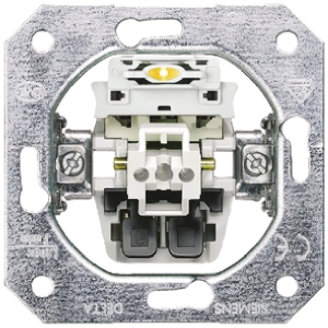 Interruttore luce Siemens serie Delta, 10A, 250V, IP20, Metallo DELTA