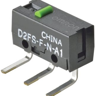 Microinterruttore, Omron, SPST, 100 mA a 5 V c.c., IP40, per PCB, inclinato a sinistra