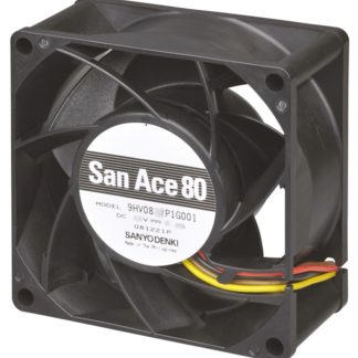 Ventola assiale in c.c. Sanyo Denki San Ace 9HV, 222m³/h, 48 V c.c., 80 x 80 x 38mm