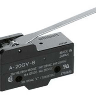 Interruttore di fine corsa Omron, Leva, NO/NC, 500V, 20A, IP00