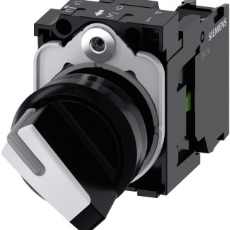 Selettore Siemens 3SU1100-2BF60-1BA0 a 2 posizioni , diam. foro 22.3mm