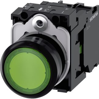 Unità completa pulsante Siemens, SPST, luminoso, 10 A, IP66, IP67, IP69(IP69K) Montaggio a pannello