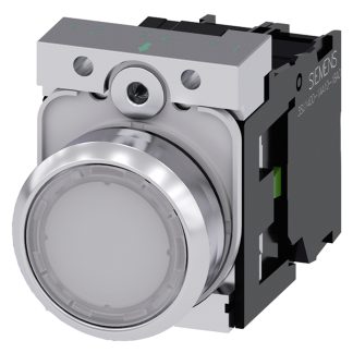 Unità completa pulsante Siemens, SPST, luminoso, IP66, IP67, IP69(IP69K) Montaggio a pannello