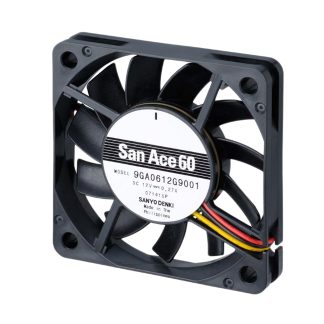 Ventola assiale in c.c. Sanyo Denki San Ace 9GA, 37m³/h, 12 V c.c., 60 x 60 x 10mm