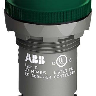 Spia 1SFA619403R5022 CL2-502G, LED, foro 22mm, Montaggio a pannello, , IP66, IP67, IP69K Compatto