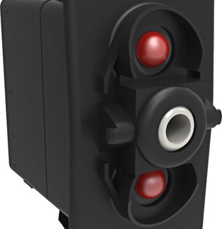 Interruttore a bilanciere Carling Technologies, DPST, On-On Illuminato, Nero