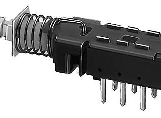 Interruttore a pulsante miniaturizzato KNITTER-SWITCH, Momentaneo, DPDT, , 1 A PCB