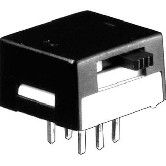 Interruttore a slitta DPDT A ritenuta montaggio su PCB