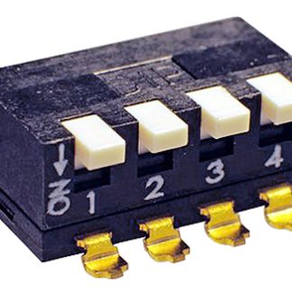 Interruttore DIP SBP 8104, 4PST, 4 posizioni, attuatore piatto, Montaggio superficiale