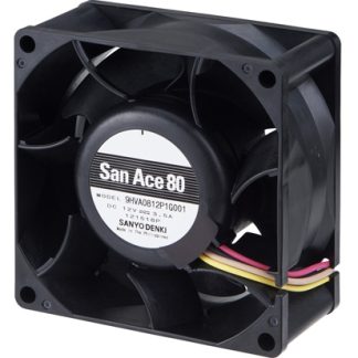 Ventola assiale in c.c. Sanyo Denki San Ace 9HVA, 225m³/h, 12 V c.c., 80 x 80 x 38mm