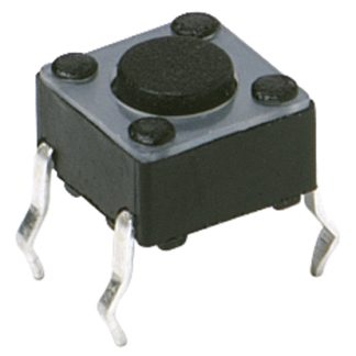 Interruttore tattile C & K, SPST, 6 x 6mm, L. attuatore 3.5 (Dia.)mm, Montaggio superficiale