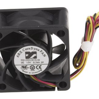 Ventola assiale in c.c. ARX CeraDyna, 45.5m³/h, 12 V c.c., 40 x 40 x 28mm