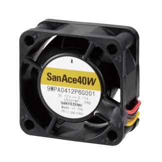 Ventola assiale in c.c. Sanyo Denki, 0.24m³/min, 12 V CC, 40 x 40 x 20mm