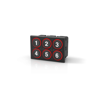 Tastierino 2 x 3 a 6 tasti illuminato
