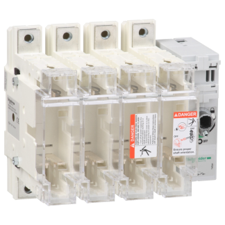 Sezionatore portafusibili Schneider Electric GS2LL4, corrente max 160A, 4