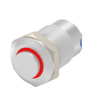 Interruttore a pulsante TE Connectivity, Momentaneo, SPST, luminoso, 1A, IP67 Filettato