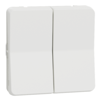 Interruttore luce Schneider Electric serie Mureva Styl, 2 vie, Colore bianco, IP55