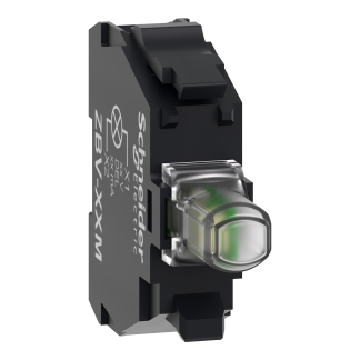 Blocco contatti pulsante Schneider Electric, 24V Colore verde