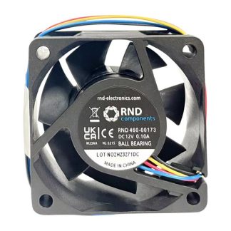 Ventola assiale in c.c. RND, 36.5m³/h, 12 V, 60x60x25mm