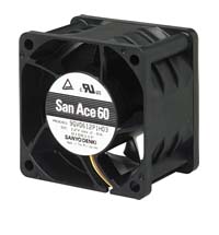 Ventola assiale in c.c. Sanyo Denki San Ace 9GV, 142.2m³/h, 24 V c.c., 60 x 60 x 38mm