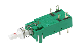 Interruttore a pulsante C & K, A ritenuta, DPST, , 6 A a 250 V c.a. Montaggio con foro passante