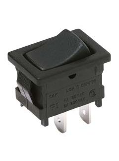 Interruttore a bilanciere C & K, SPST, On-Off, , Nero