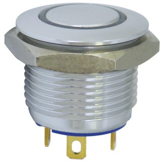 Interruttore a pulsante KNITTER-SWITCH, Momentaneo, SPST, luminoso, 2 A, IP67 Montaggio a pannello