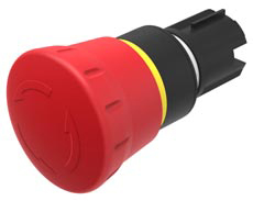 Pulsante di arresto di emergenza EAO 45, Montaggio a pannello, Ø 22mm