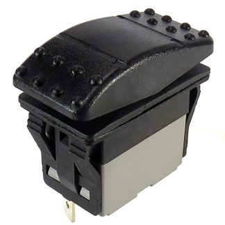 Interruttore a bilanciere RS PRO, DPST, Momentaneo Illuminato, Nero