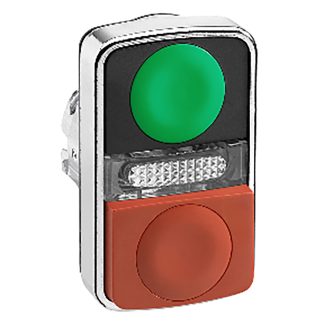 Attuatore pulsante tipo Instabile ZB4BW7L3740 Schneider Electric serie Harmony XB4, Verde,Rosso