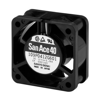 Ventola assiale in c.c. Sanyo Denki 109P, 18.5m³/h, 12 V c.c., 40 x 40 x 20mm