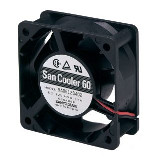 Ventola assiale in c.c. Sanyo Denki 9A, 31.8m³/h, 12 V c.c., 60 x 60 x 25mm