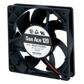 Ventola assiale in c.c. Sanyo Denki 9G, 149.5m³/h, 24 V c.c., 120 x 120 x 25mm