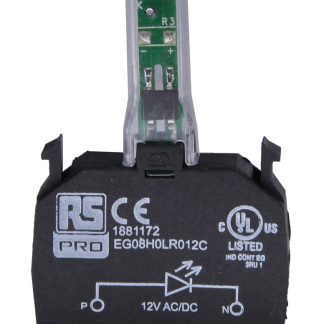 Blocco contatti luminoso RS PRO, 12V ca/cc, LED Colore bianco