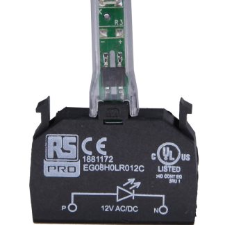 Blocco contatti luminoso RS PRO, 110V ca, LED Colore verde