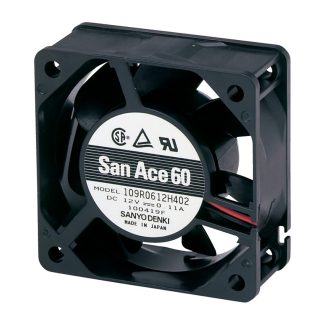 Ventola assiale in c.c. Sanyo Denki 109R, 39.1m³/h, 12 V c.c., 60 x 60 x 25mm