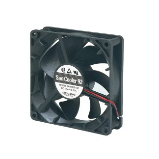 Ventola assiale in c.c. Sanyo Denki 9A, 87m³/h, 12 V c.c., 92 x 92 x 25mm