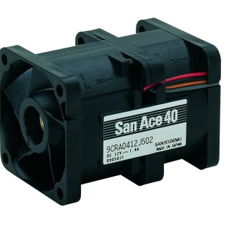 Ventola assiale in c.c. Sanyo Denki 9CRA, 27.19cfm, 12 V c.c., 40 x 40 x 56mm