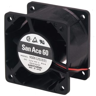 Ventola assiale in c.c. Sanyo Denki 9G, 110.4m³/h, 12 V c.c., 60 x 60 x 38mm