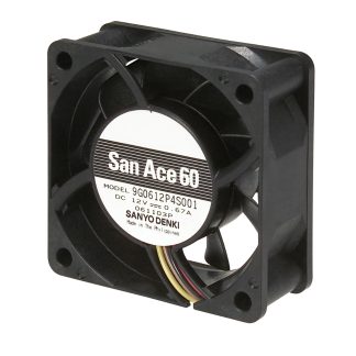 Ventola assiale in c.c. Sanyo Denki 9G, 83.9m³/h, 24 V c.c., 60 x 60 x 25mm