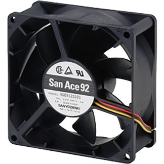 Ventola assiale in c.c. Sanyo Denki 9G, 152.9m³/h, 24 V c.c., 92 x 92 x 38mm