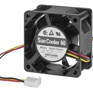 Ventola assiale in c.c. Sanyo Denki, 27.6cfm, 24 V c.c., 60 x 60 x 25mm