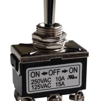 Interruttore a levetta No IP40 On-Off-On DPDT con terminali A vite