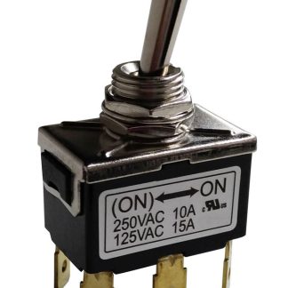 Interruttore a levetta No IP40 (On)-On DPDT con terminali A saldare