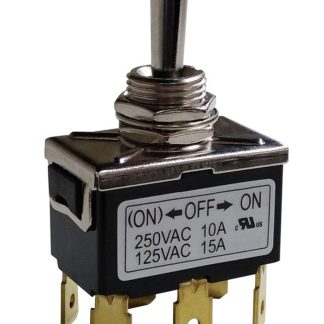 Interruttore a levetta No IP40 (On)-Off-On DPDT con terminali A saldare