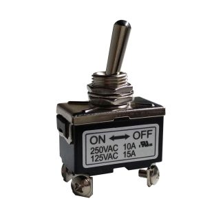 Interruttore a levetta No IP40 On-Off 1 CO con terminali A vite