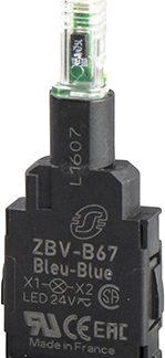Blocco contatti luminoso Schneider Electric, Pin per scheda a circuito stampato, 24V, LED Colore rosso