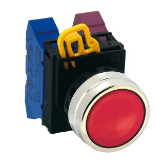 Attuatore pulsante tipo Instabile YW4B-M1R Idec serie YW4B, Rosso