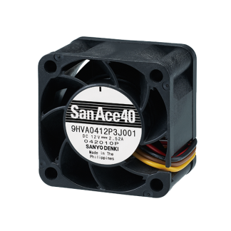 Ventola assiale in c.c. Sanyo Denki, 37.1cfm, 12 V c.c., 40 x 40 x 28mm